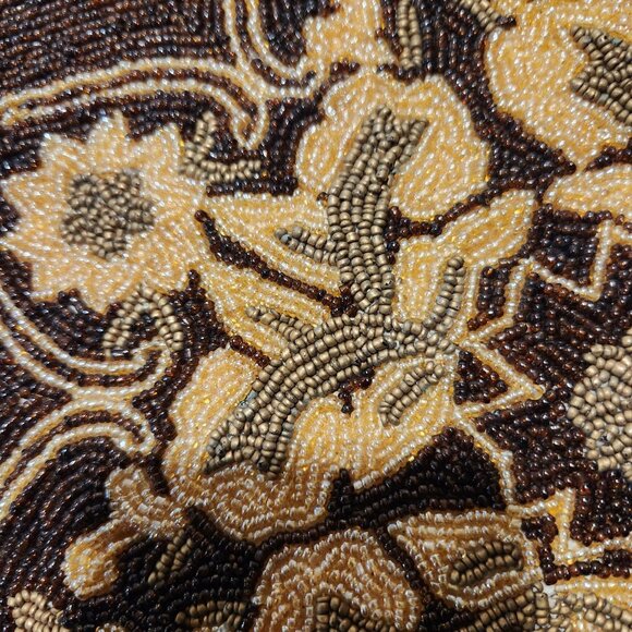 Vintage 24" Hard to Find  Glass Brown, Cream and Taupe Beads that are a Hand Bea - Picture 10 of 12